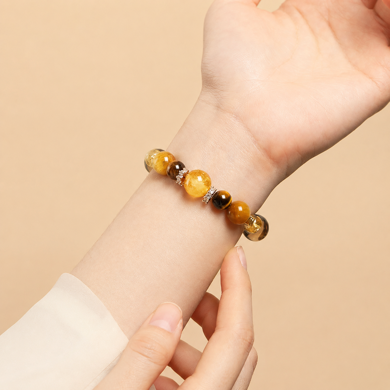 Tiger's Eye and Citrine Bracelet