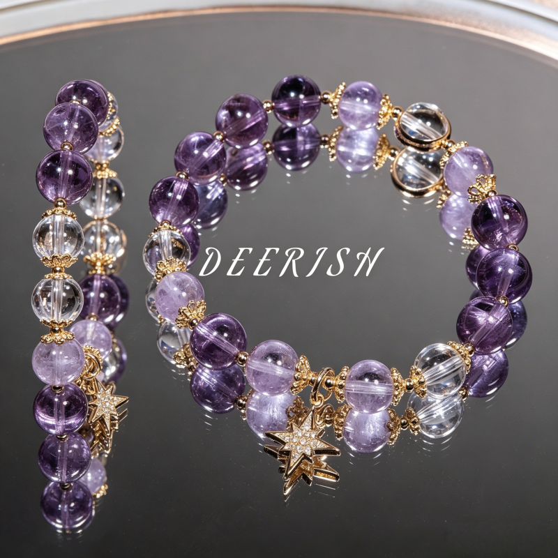 Starlight Purple Charm Amethyst Bracelet
