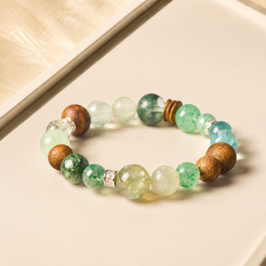 Blue Crystal Bracelet — Wealth Attraction, Luck Enhancement, and Energy Healing Jewelry