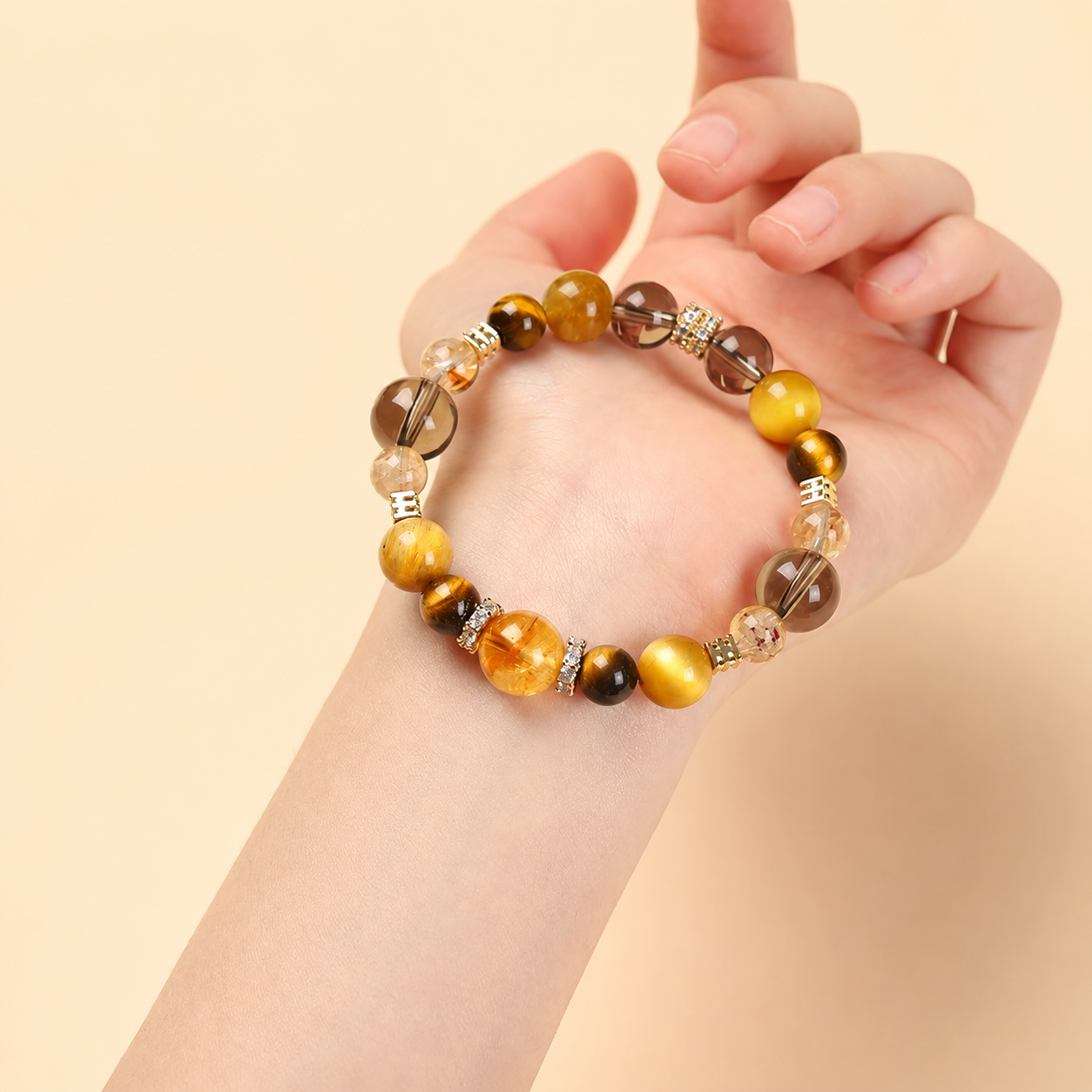Tiger's Eye and Citrine Bracelet