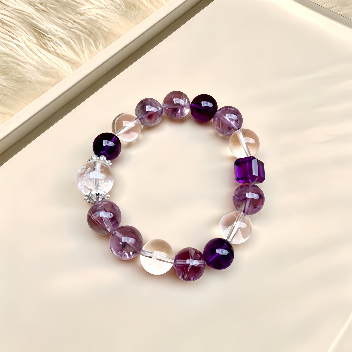Purple Crystal Bracelet | Nine Purple Fire Luck & Energy