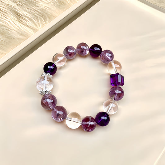 Purple Crystal Bracelet | Nine Purple Fire Luck & Energy