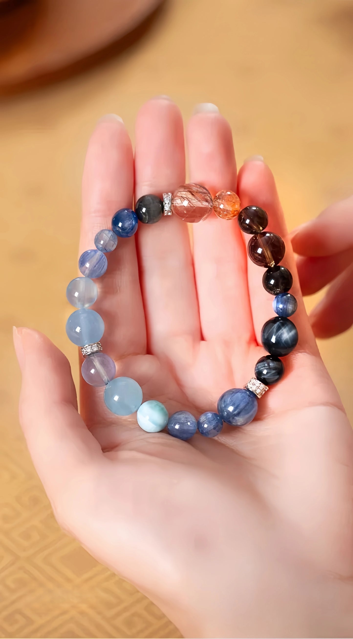 Blue crystal bracelet【Wealthvibe】