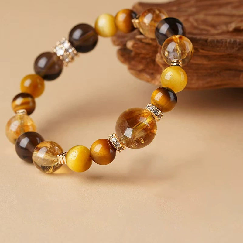 Tiger's Eye and Citrine Bracelet