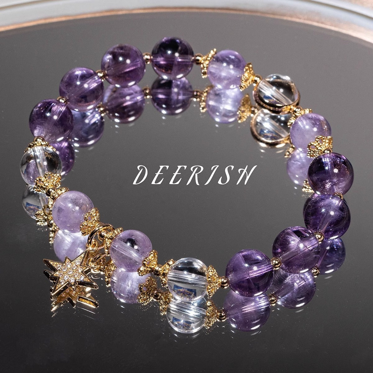 Starlight Purple Charm Amethyst Bracelet