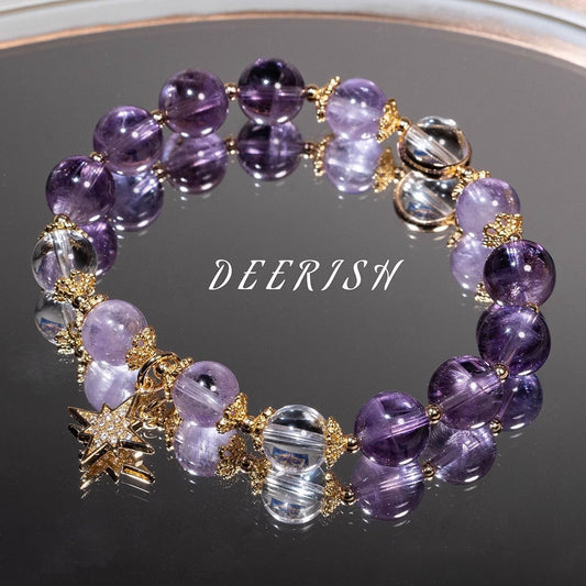 Starlight Purple Charm Amethyst Bracelet