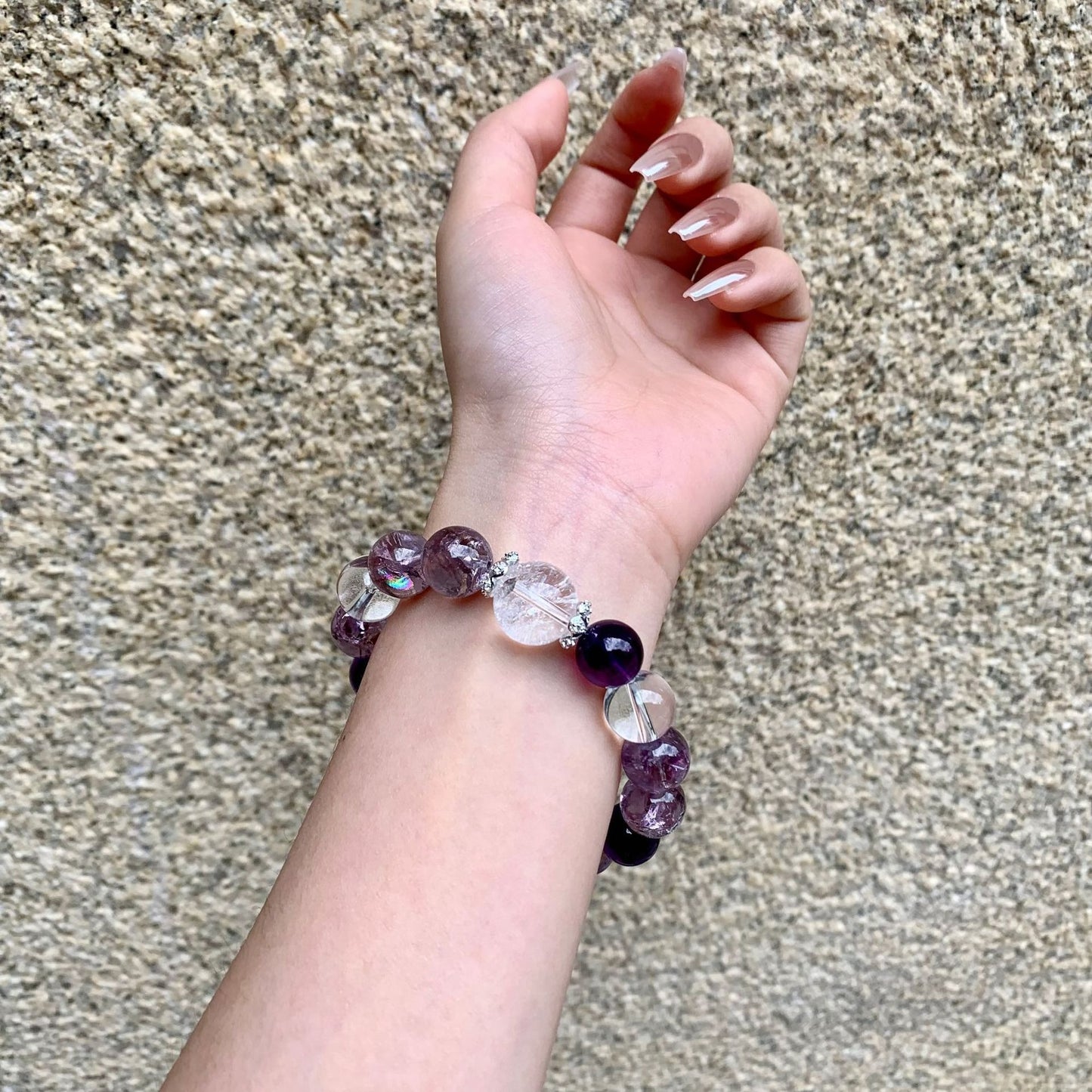 Purple Crystal Bracelet | Nine Purple Fire Luck & Energy