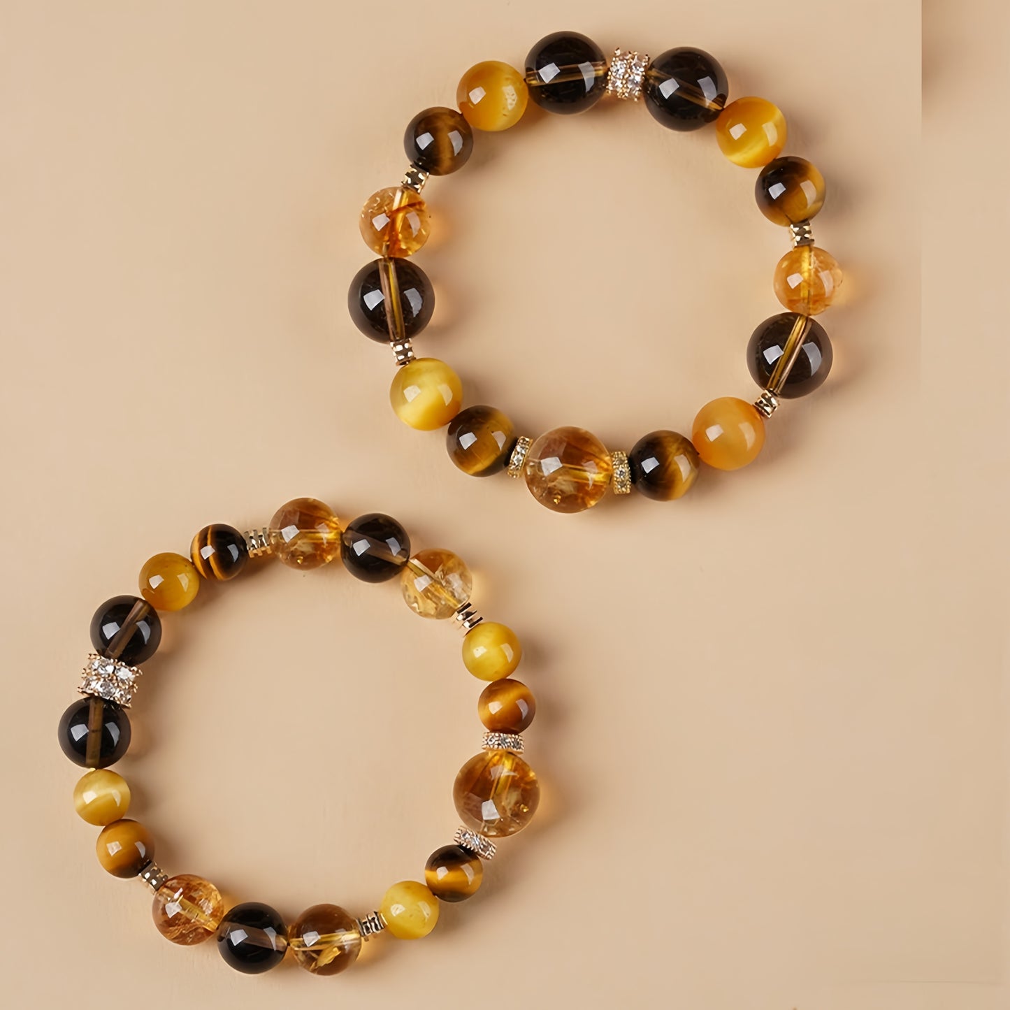Tiger's Eye and Citrine Bracelet
