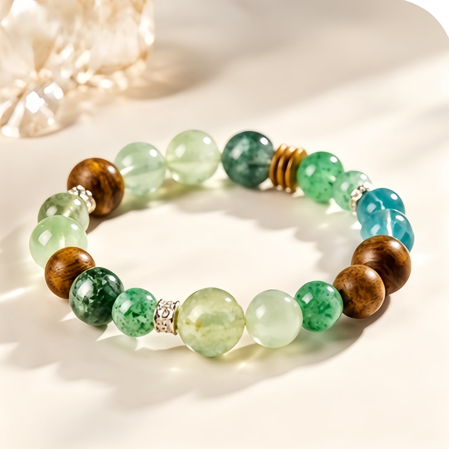 Blue Crystal Bracelet — Wealth Attraction, Luck Enhancement, and Energy Healing Jewelry